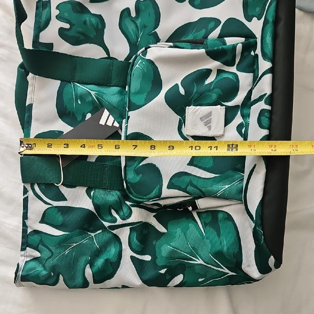 Adidas Tropical Green Leaf Tote Bag - Picture 11 of 15